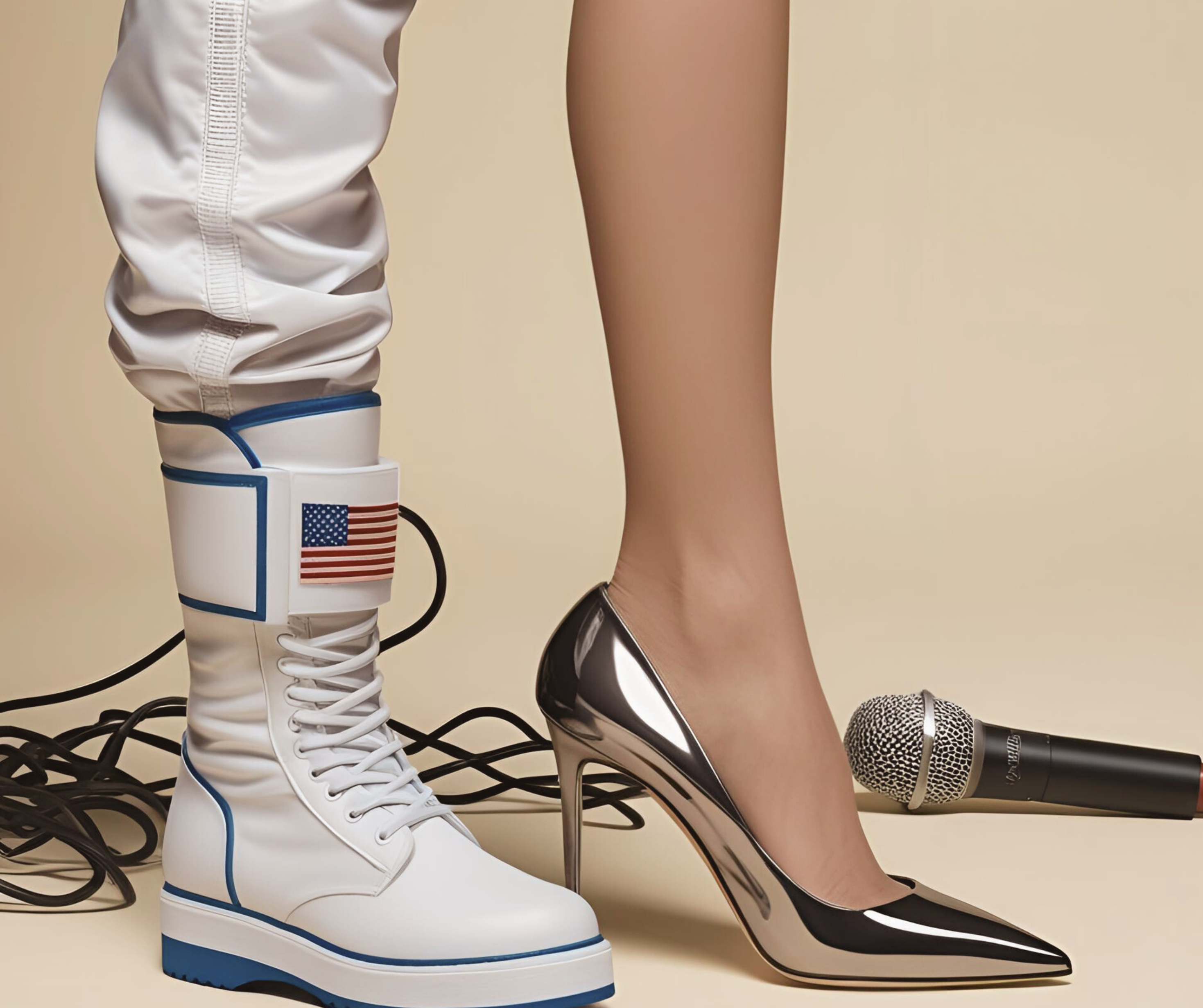 heels and space boots